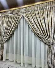 Load image into Gallery viewer, Safi Turk water fall curtain and white lace
