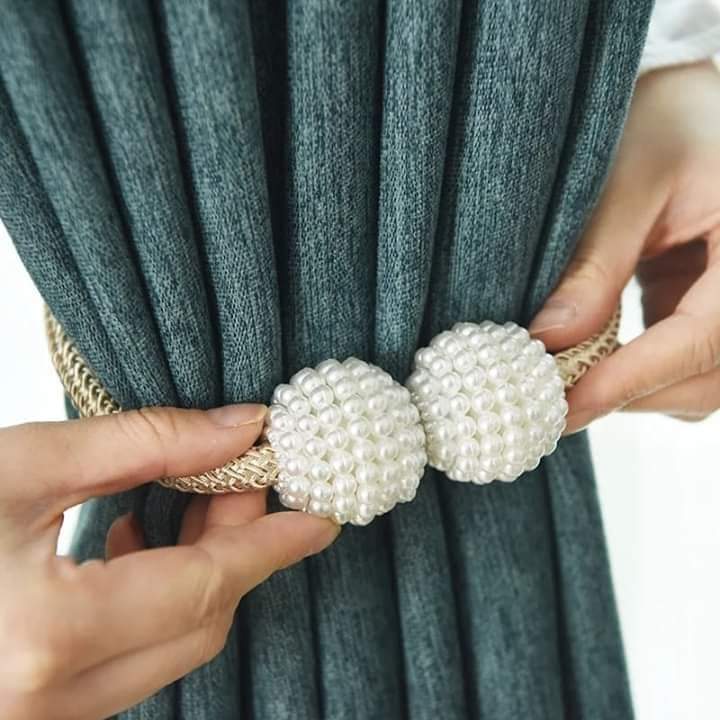 Pearl Magnetic Curtain tie back Pair