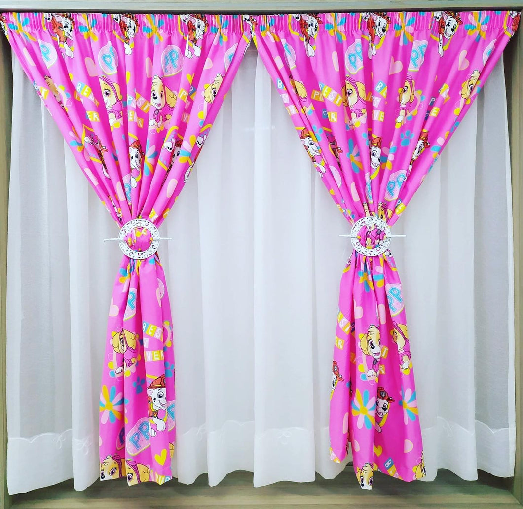 Girls Pink Paw Patrol  Curtain